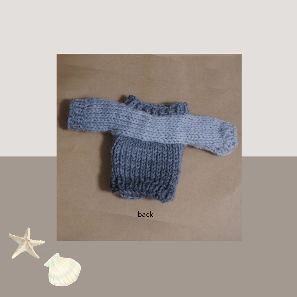 ぬいぐるみ用模様編みセーター(グラデーション)