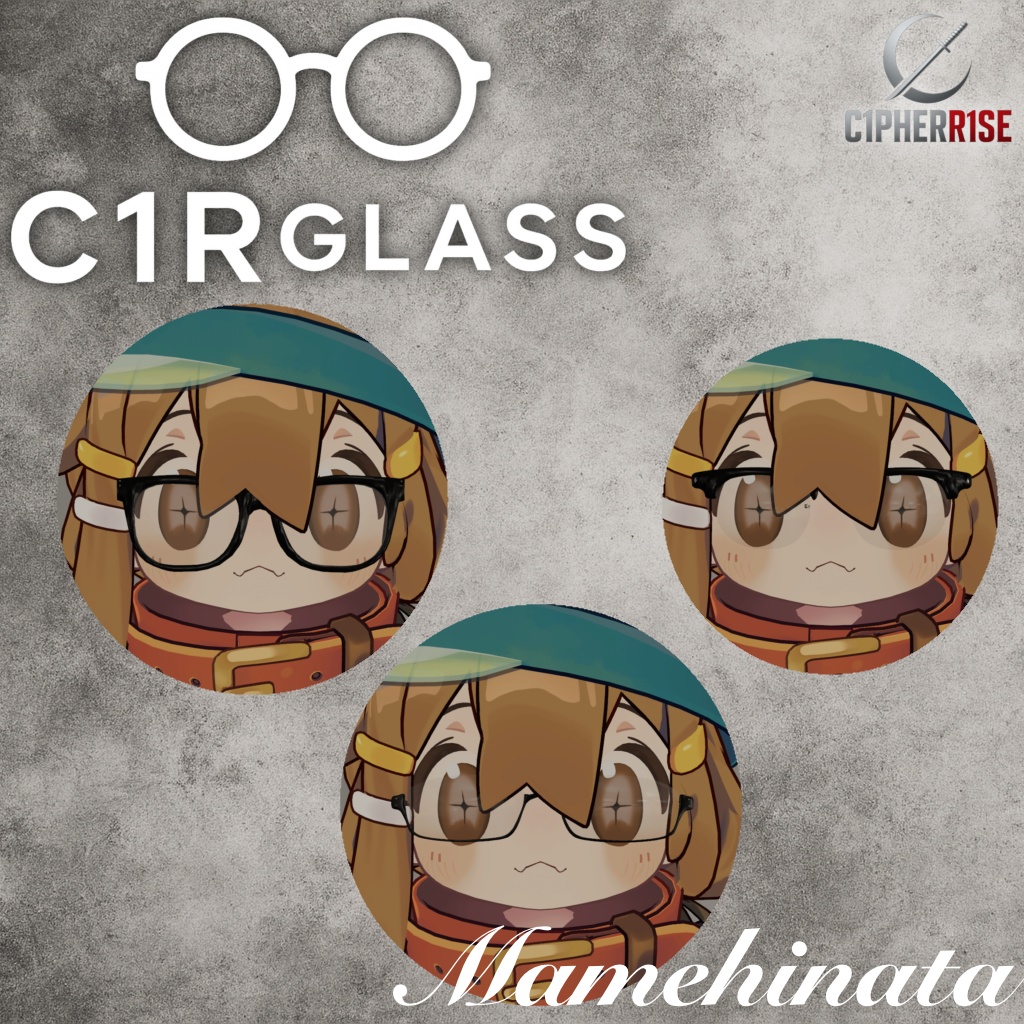 【複数アバター対応】𝒞𝟏ℛ 𝒢𝓁𝒶𝓈𝓈【3点セット】