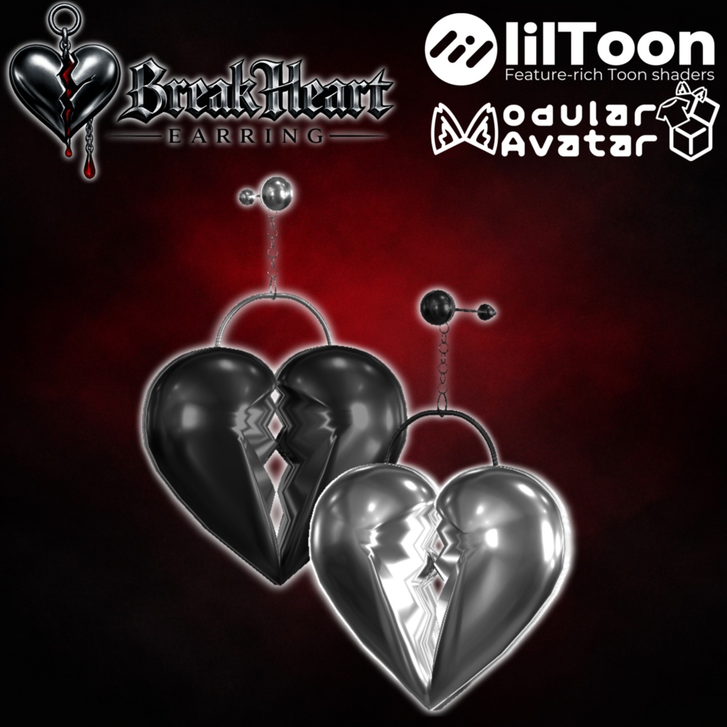 【複数アバター対応】𝔅𝔯𝔢𝔞𝔨ℌ𝔢𝔞𝔯𝔱𝔈𝔞𝔯𝔯𝔦𝔫𝔤【8色 8Color】