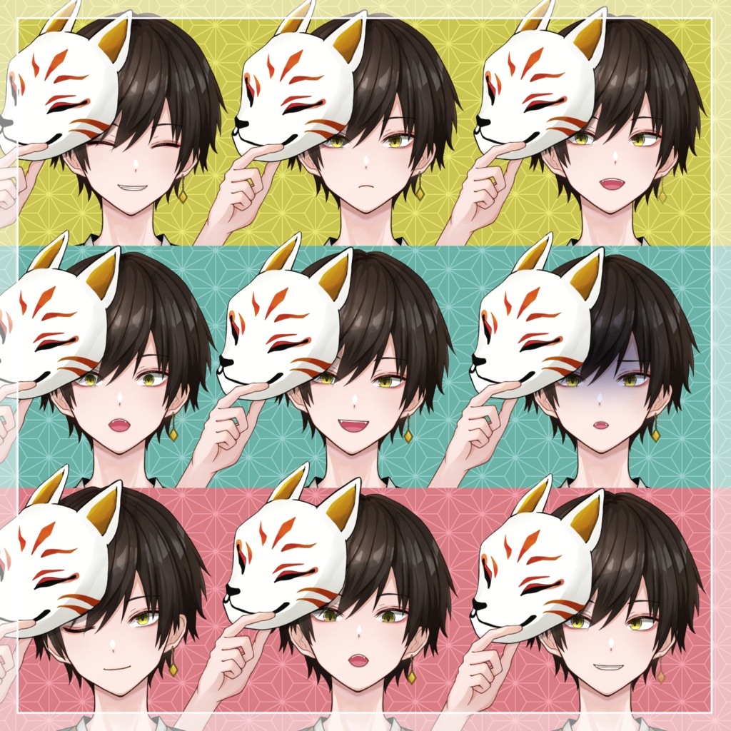 【VTuber汎用モデル】和服の男の子【カスタム可】