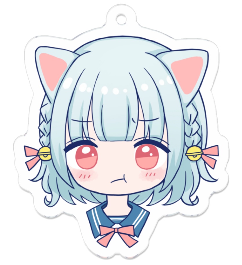 ねこ耳の女の子 アクリルキーホルダー