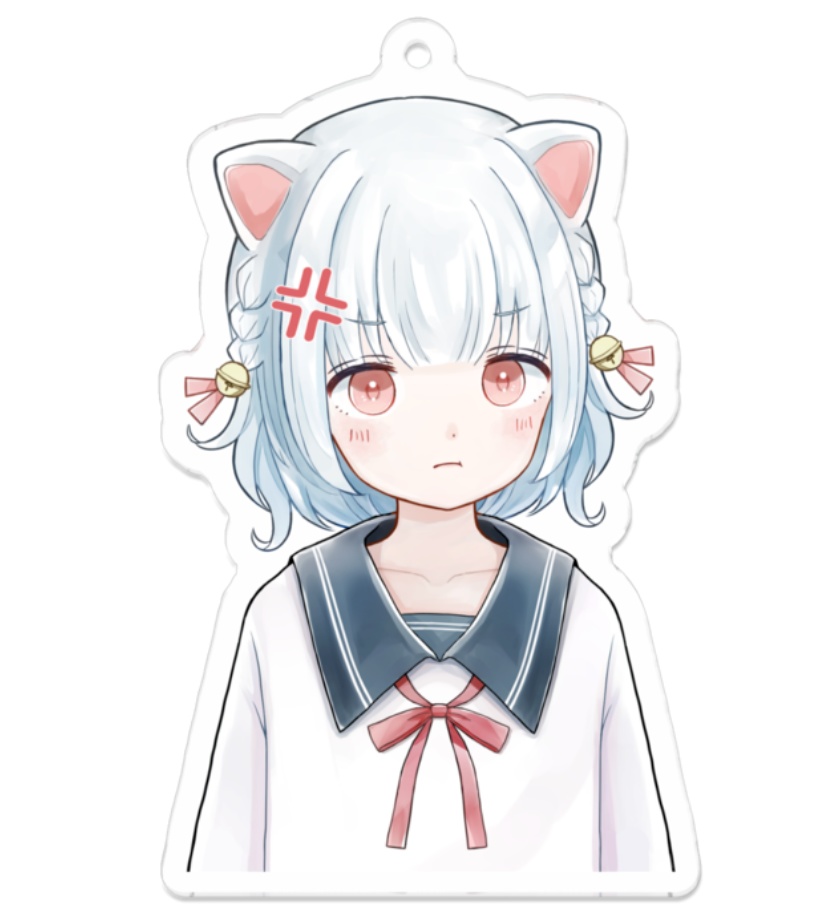 ねこ耳の女の子 アクリルキーホルダー