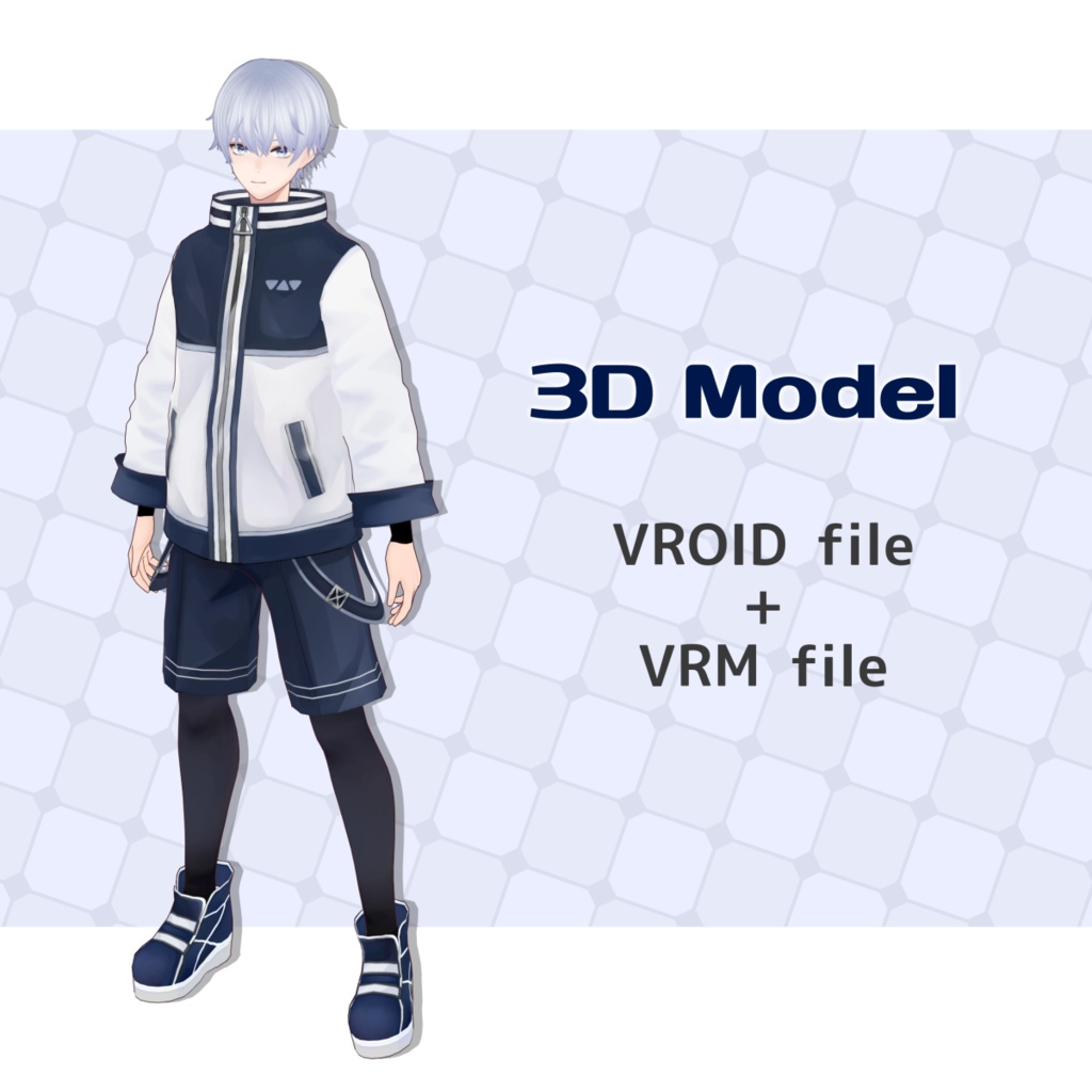 【VRoid+VRM】ゲーマーな男の子【オリジナル3Dモデル】