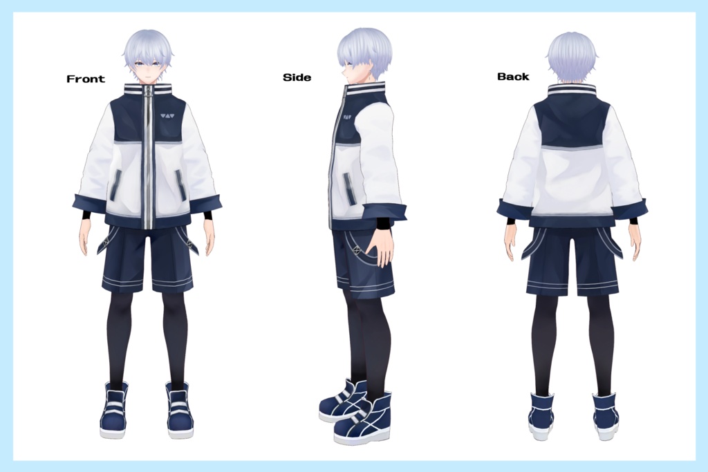 【VRoid+VRM】ゲーマーな男の子【オリジナル3Dモデル】