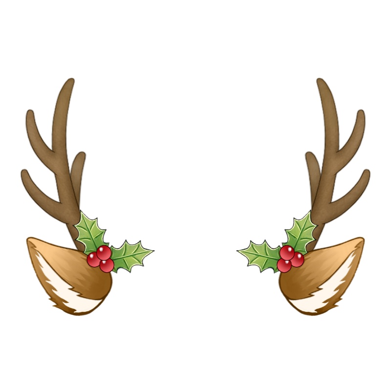 【クリスマス素材】トナカイの耳と角【Live2Dアイテム】