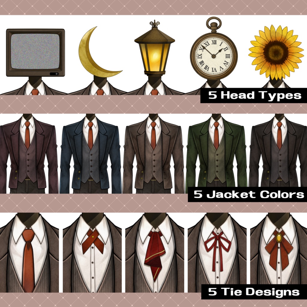 【汎用Live2Dモデル】異形頭さん【カスタムVTuber】