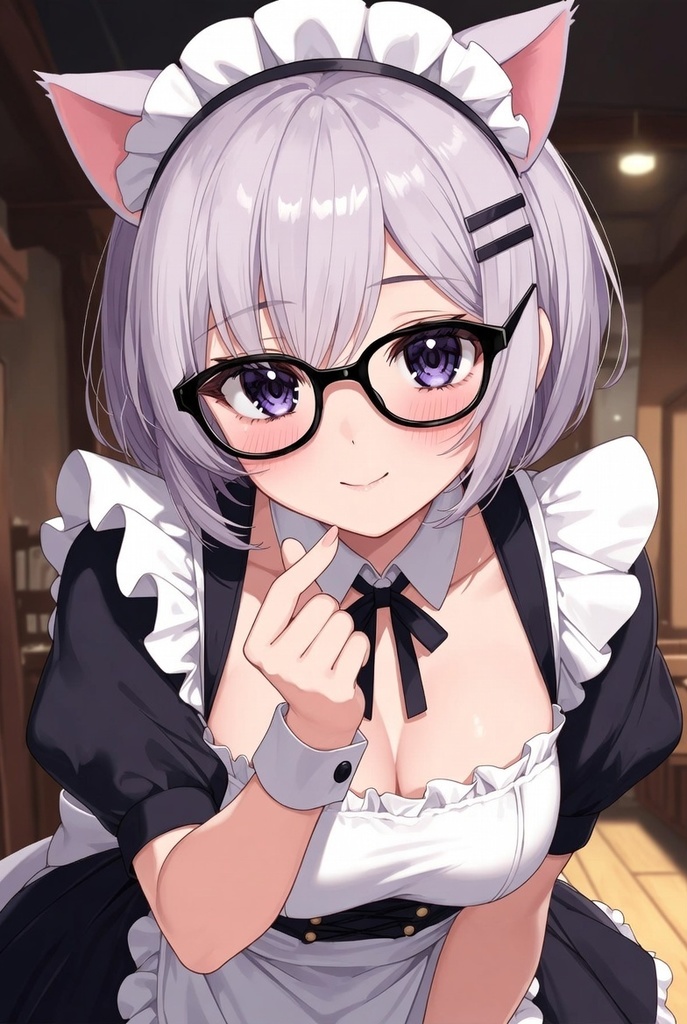 可愛い眼鏡っこメイド 表情&ポーズ15点セット