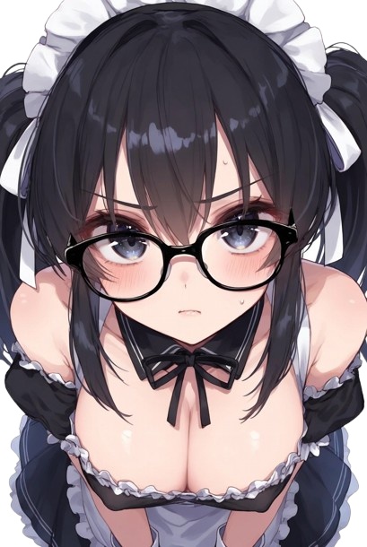 可愛い眼鏡っこメイド 表情&ポーズ15点セット