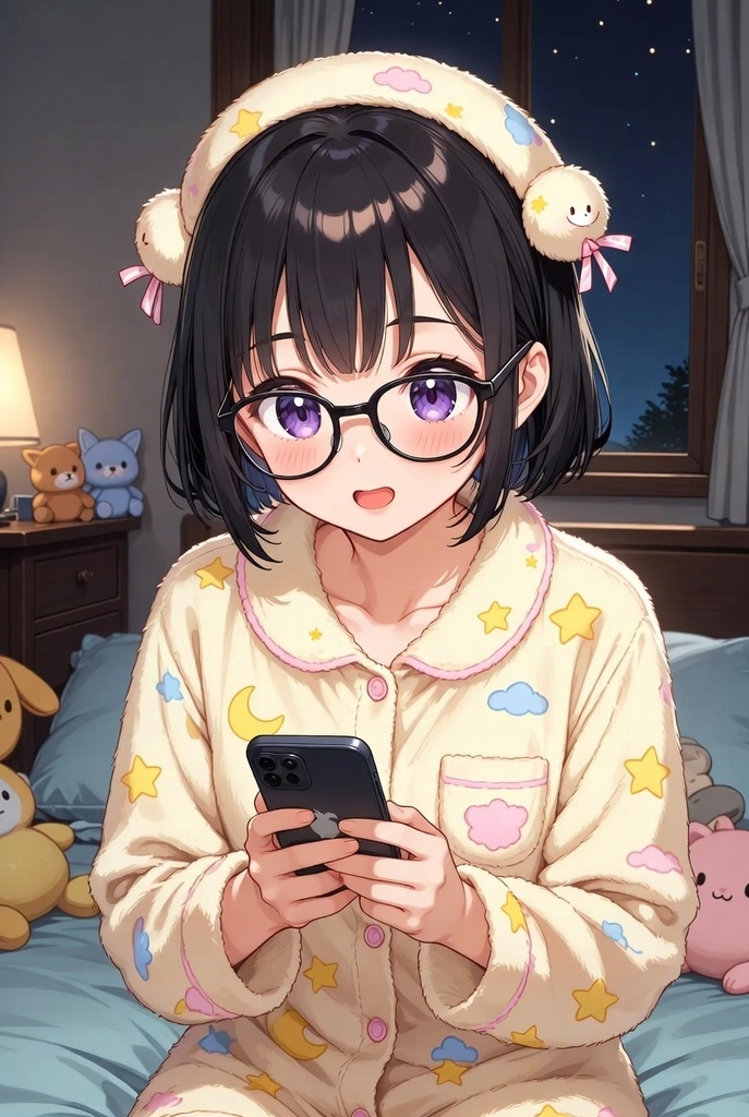 癒し系眼鏡っこ もこもち動物着ぐるみニットパジャマ 30点セット