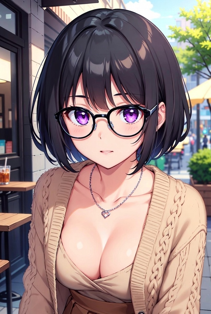 眼鏡っ子女子高生 セミリアル清楚カジュアル私服コレクション 60点セット(背景あり・なし)