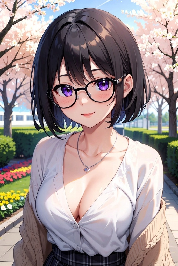 眼鏡っ子女子高生 セミリアル清楚カジュアル私服コレクション 60点セット(背景あり・なし)