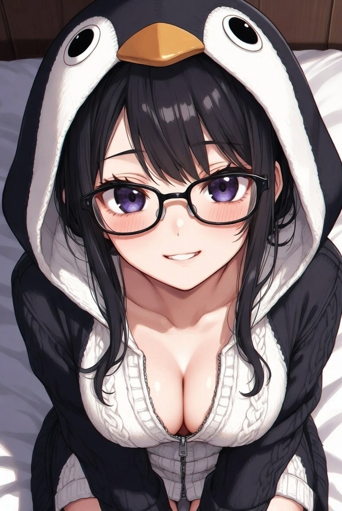 眼鏡っこ動物着ぐるみ ベッド自撮り80点セット (背景あり+背景なし 2バージョン収録)