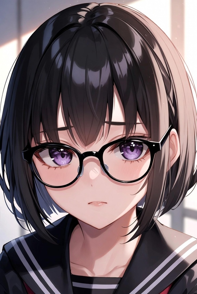 セーラー服眼鏡っこ フルコレクション 表情パック 16種セット【商用可・高品質】