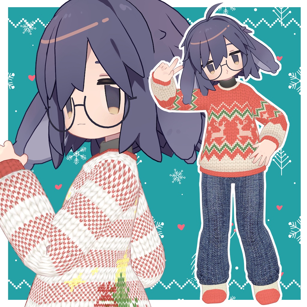 はっぴーほりでー!クリスマスセーター【15アバター対応】FullPack