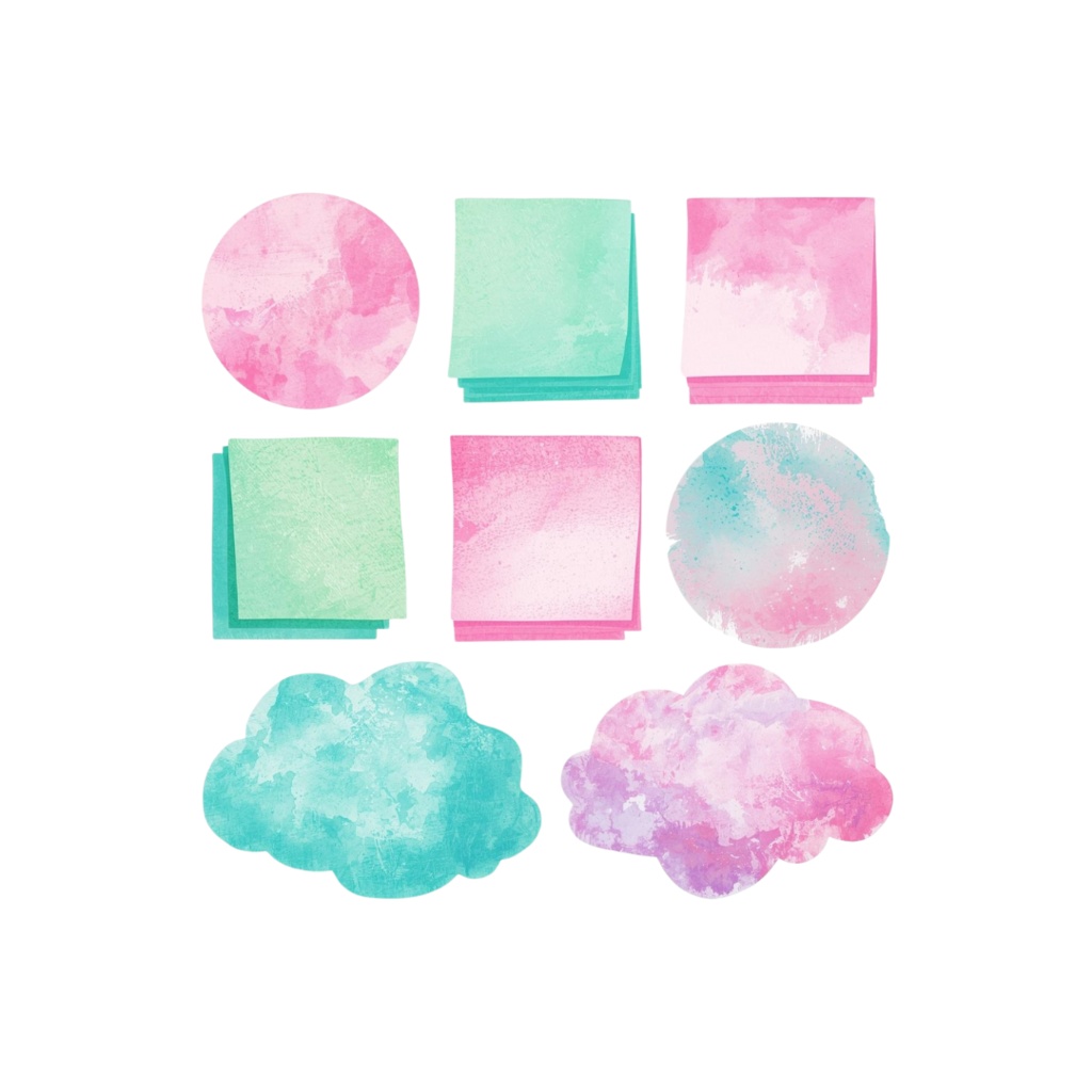 商用利用OK|②水彩アンティーク風カフェクリップアート(スイーツ・文房具・ノート・PC)PNG12点セット