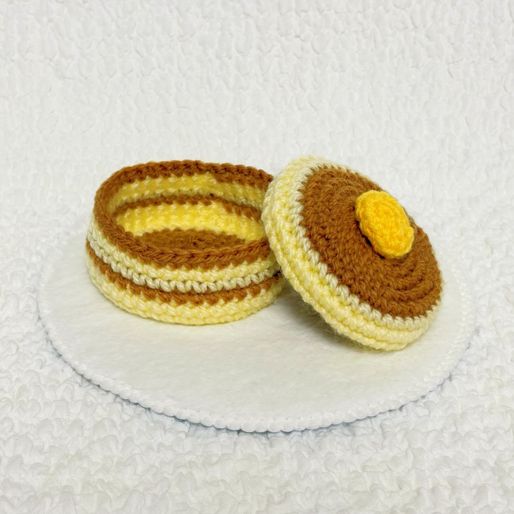 フタがベレー帽になる2WAYホットケーキ小物入れ