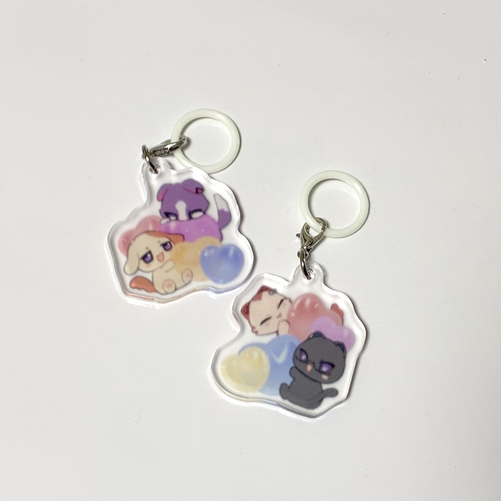 【非公式】わんにゃくしょんアクリルチャーム