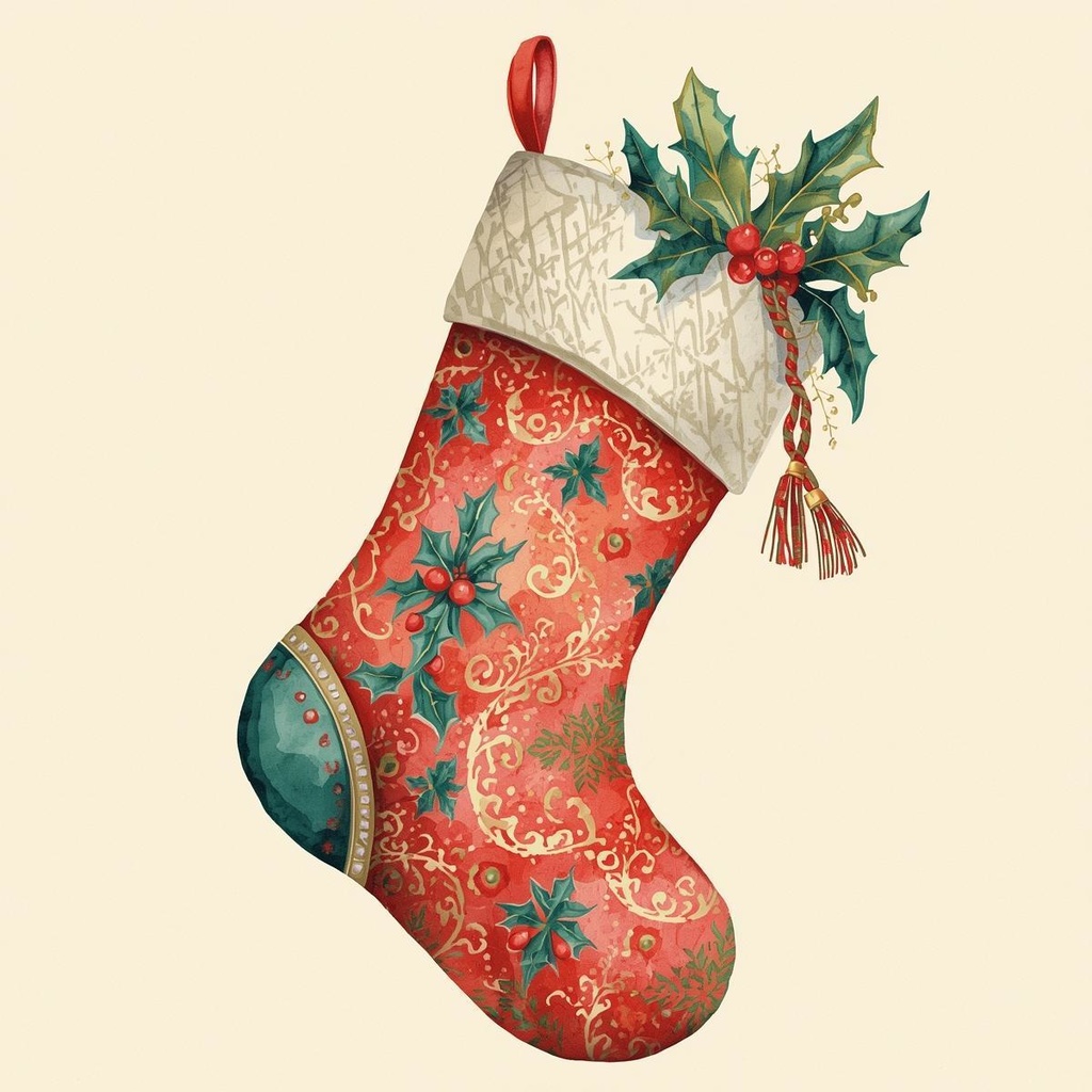 水彩クリスマス クリップアートセット(12種類)