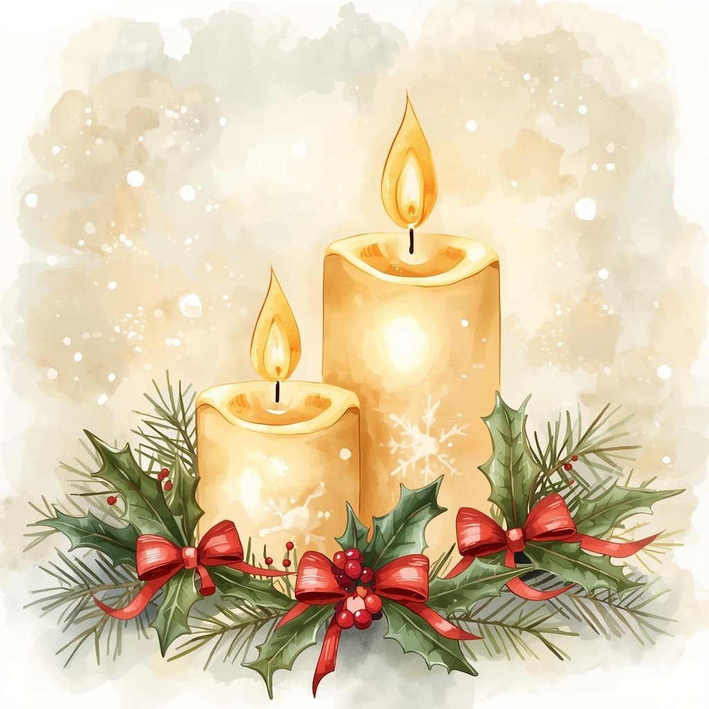 水彩クリスマス クリップアートセット(12種類)