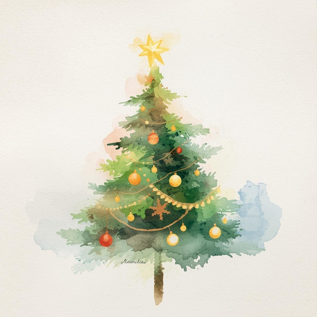 水彩クリスマス クリップアートセット(12種類)