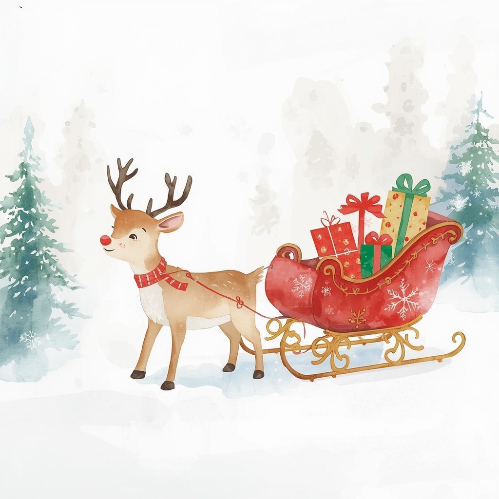 水彩クリスマス クリップアートセット(12種類)