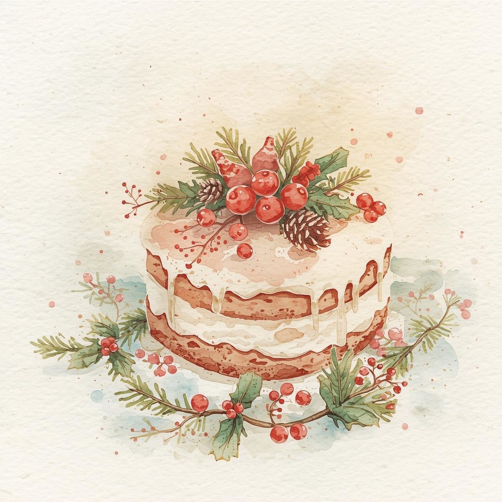 水彩クリスマス クリップアートセット(12種類)