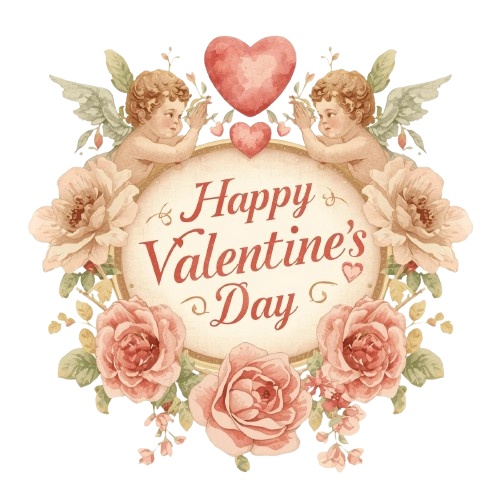 水彩バレンタインクリップアートセット(12種類)