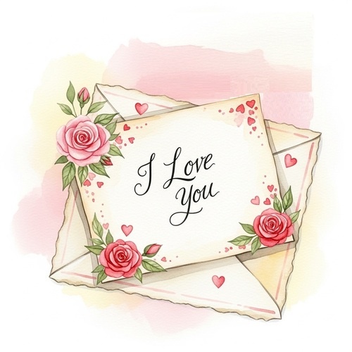 水彩バレンタインクリップアートセット(12種類)