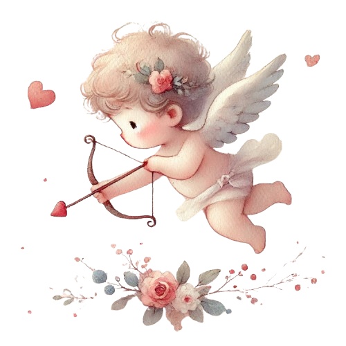 水彩バレンタインクリップアートセット(12種類)