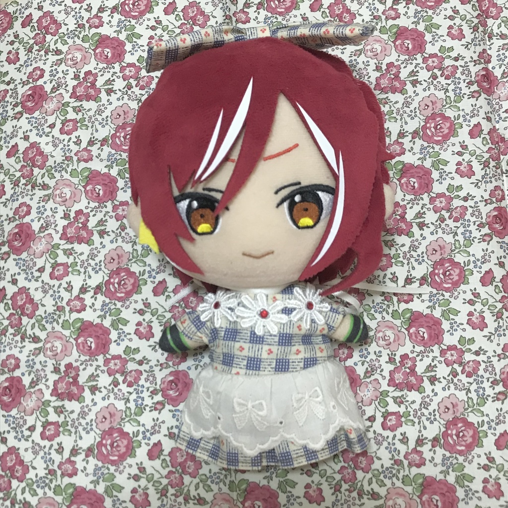 ぬい服 ワンピース リボン お花 チェックA