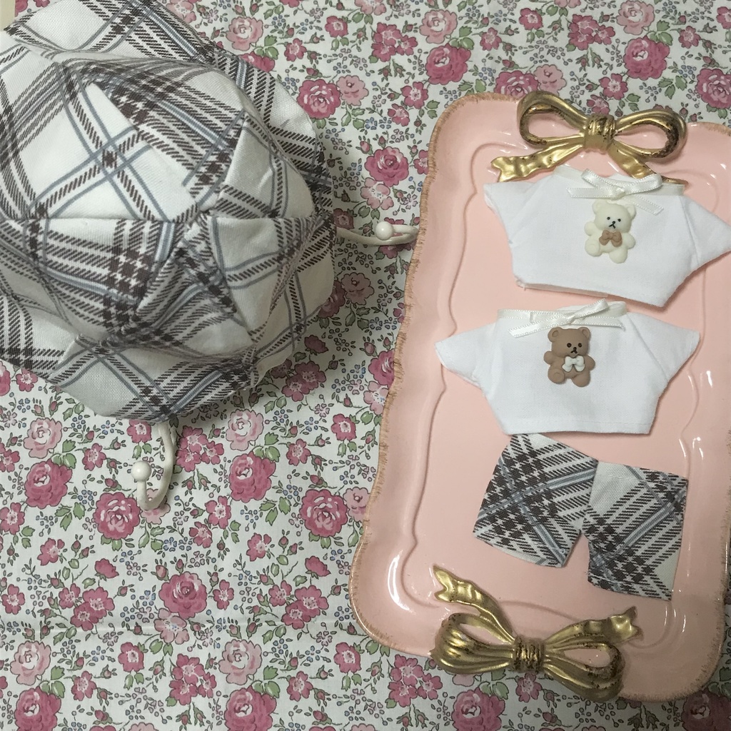 ぬい服 くまトップス ズボン チューリップハット