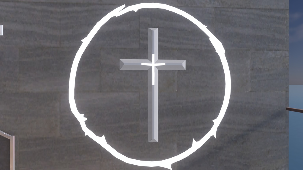 【Free/3D】 The Cross1/十字架/십자가 and crown of thorns 茨の冠