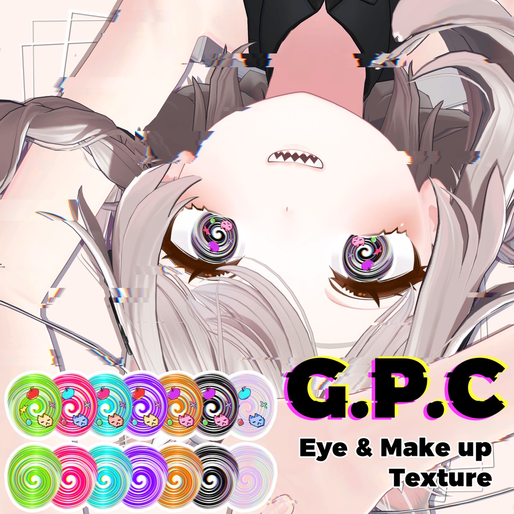 【しなの専用】Glitchy Poison Candy Eye & Make up Texture