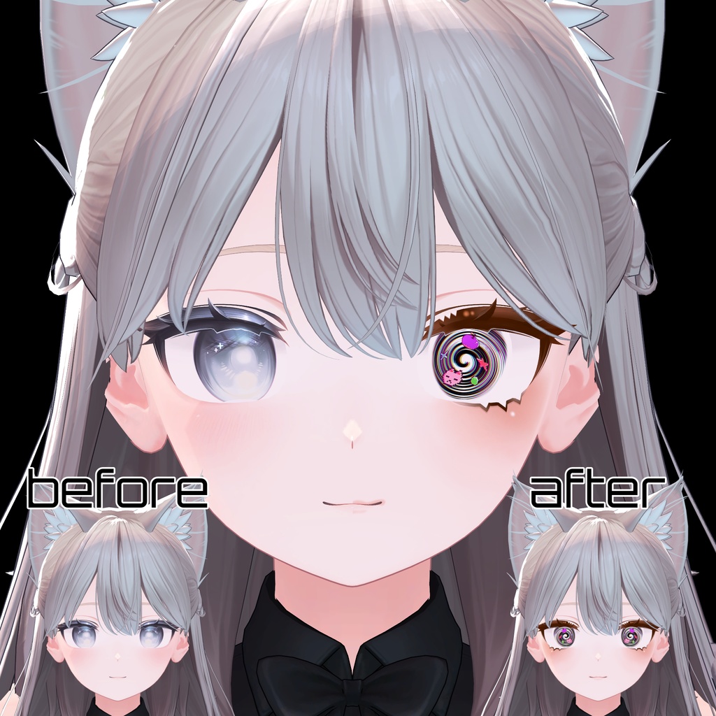 【しなの専用】Glitchy Poison Candy Eye & Make up Texture