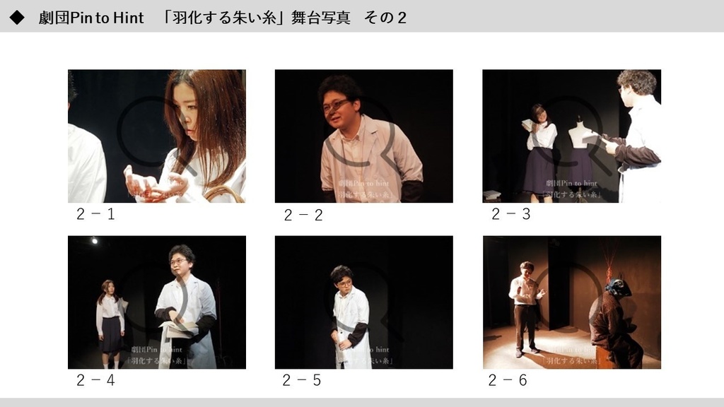 劇団Pin to Hint 第一回本公演「羽化する朱い糸」舞台写真その1(データ販売)