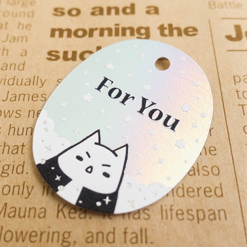 コウモリのキラキラForYouタグ*4枚