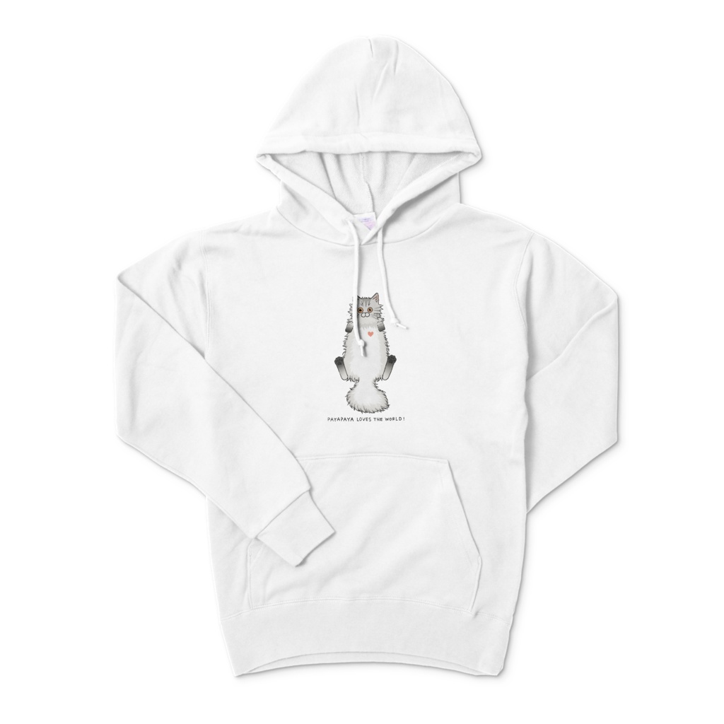 ぱやぱやが世界を愛しているパーカー Payapaya Loves the World Hoodie