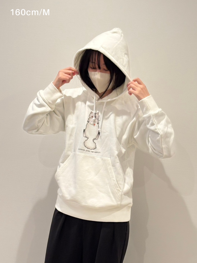 ぱやぱやが世界を愛しているパーカー Payapaya Loves the World Hoodie