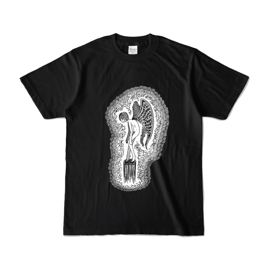 鴉 karasu モノクロアートTシャツ