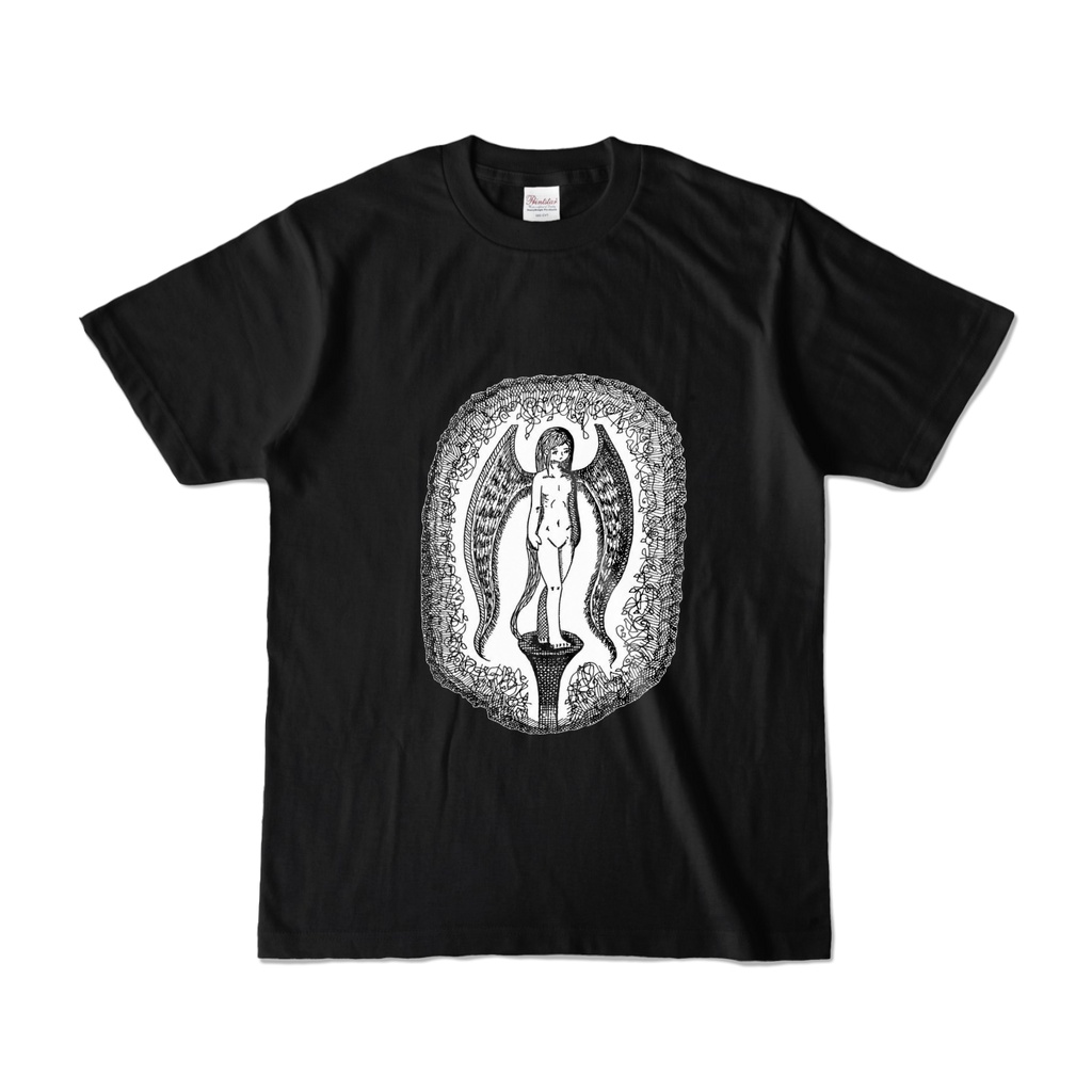 鴉 karasu モノクロアートTシャツ