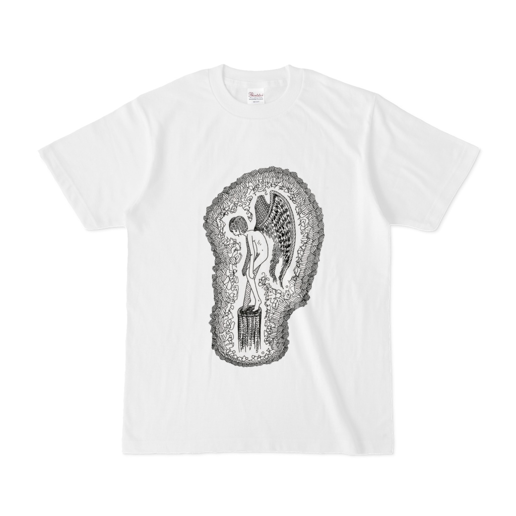 鴉 karasu モノクロアートTシャツ
