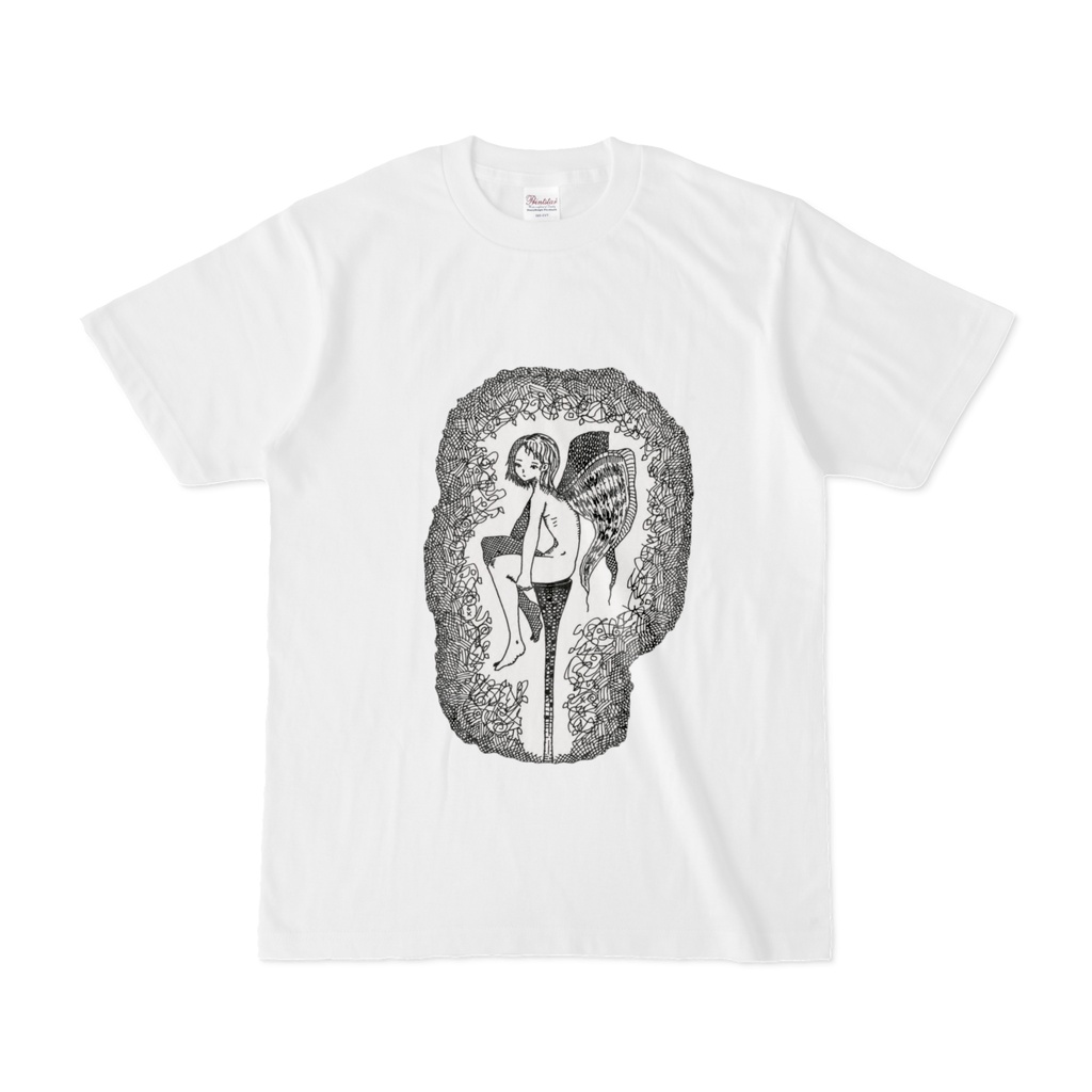 鴉　karasu モノクロアートTシャツ