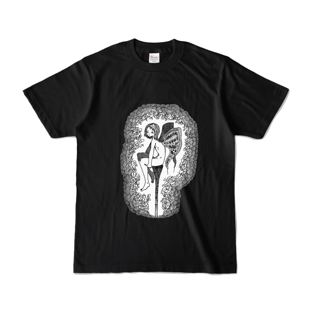 鴉　karasu　モノクロアートTシャツ