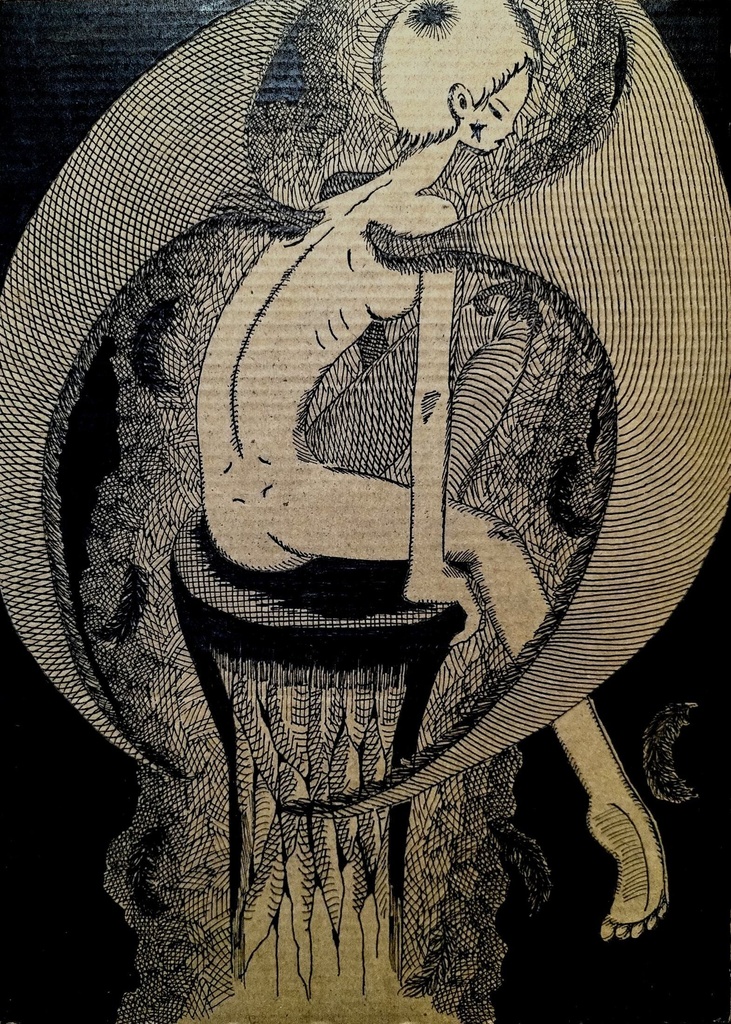 道化師カラス Doukeshi Karasu アートイラスト複製画