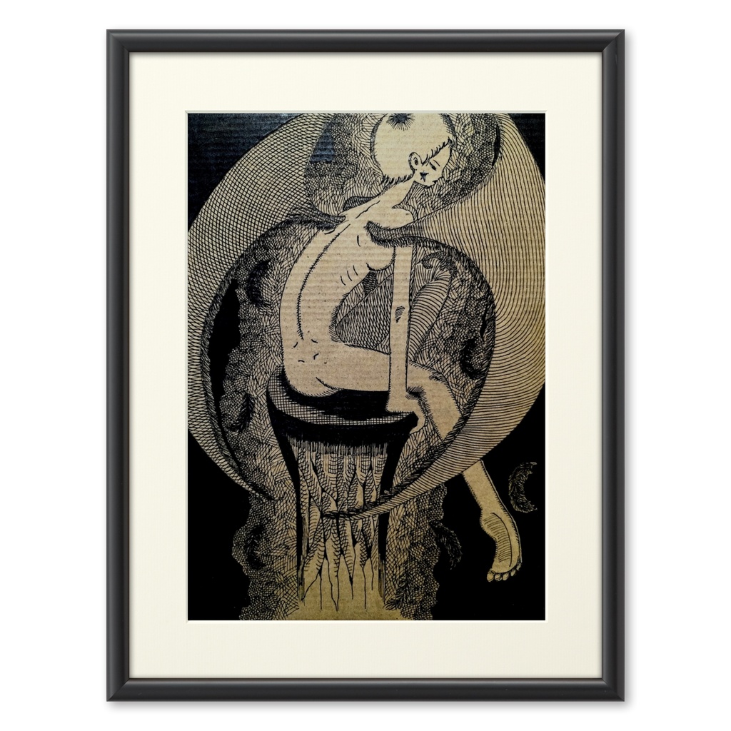 道化師カラス Doukeshi Karasu アートイラスト複製画