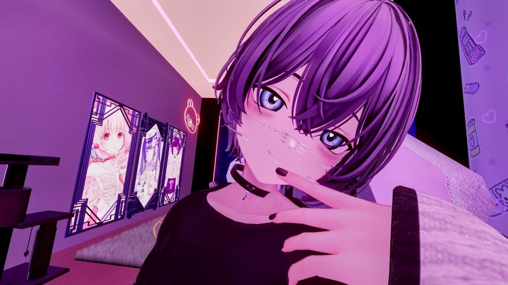 【くうた対応】パープルeye&makeuptexture