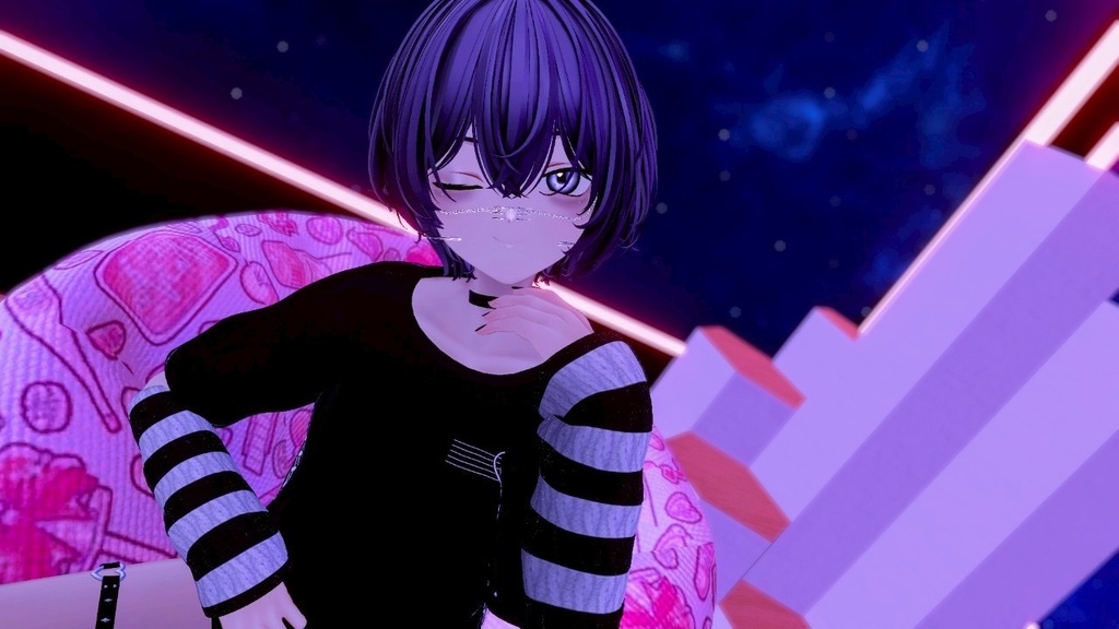 【くうた対応】パープルeye&makeuptexture