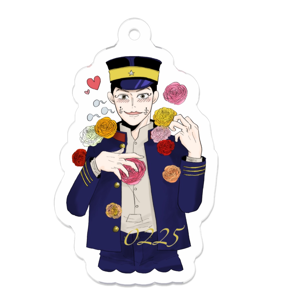 宇佐美時重誕生花キーホルダー「ラナンキュラス」