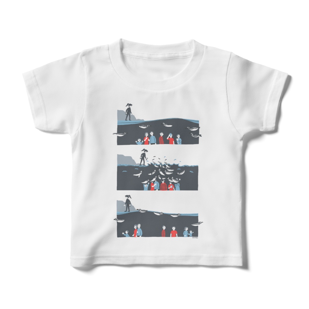 ペンギンごはんですよTシャツキッズ