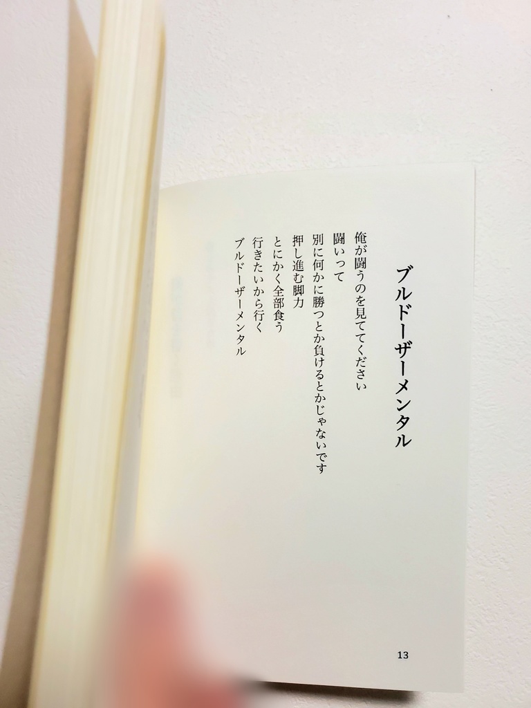 第一詩集 悲しみのヤローを倒す、ぜってえ負けねえ。
